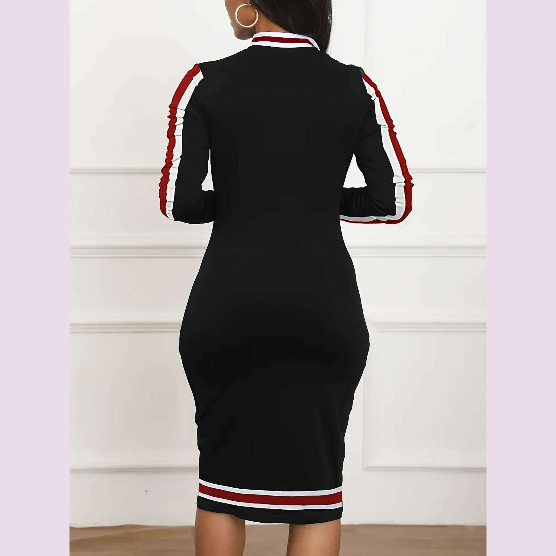 womens-black-white-stripe---stretchy-bodycon-dress-machine-washable-formal-everyday-outfits---elegant-womens-clothing-stylish-casual-wear-chic-style-sleek-texture-trendy-outfit-office-professionals-work-attire-hkimlud-womens-fashion-34625693