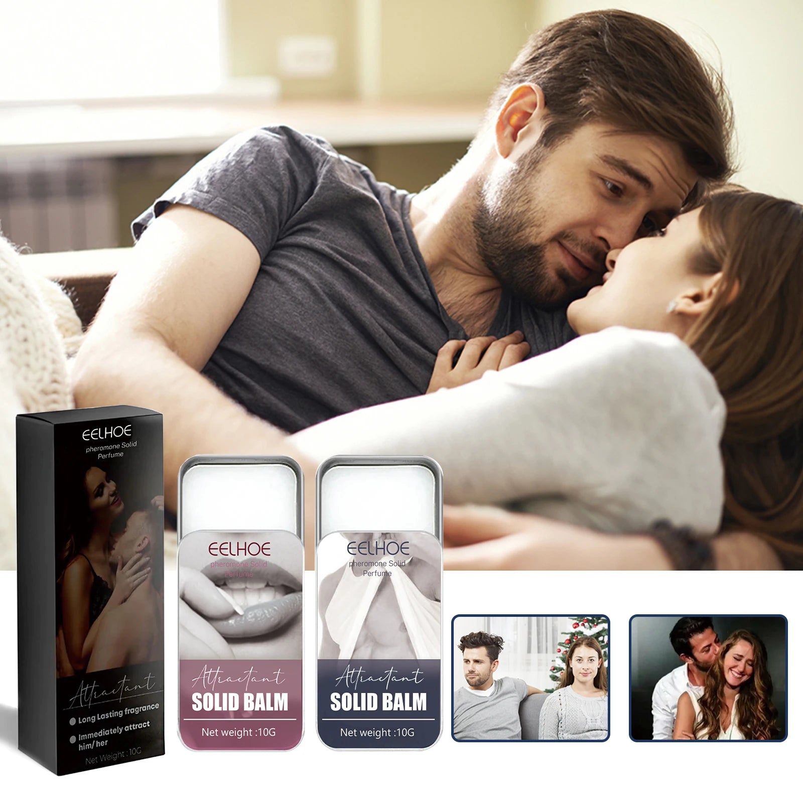 Scented Solid Pheromone Perfume Balm — Clear | KIMLUD