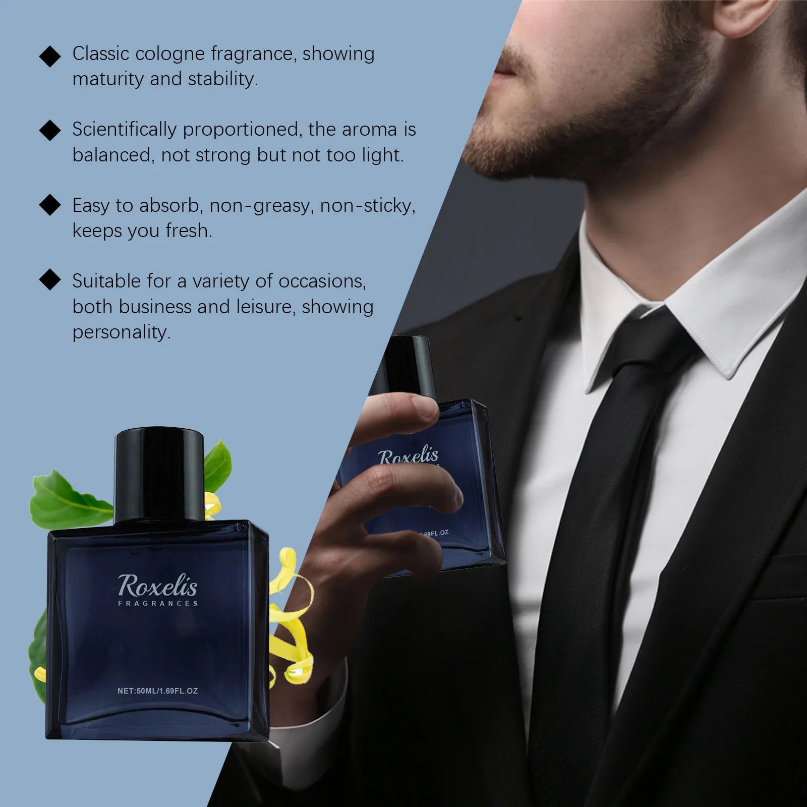Crystal Glass Glamour Perfume Spray For Men — Clear | KIMLUD