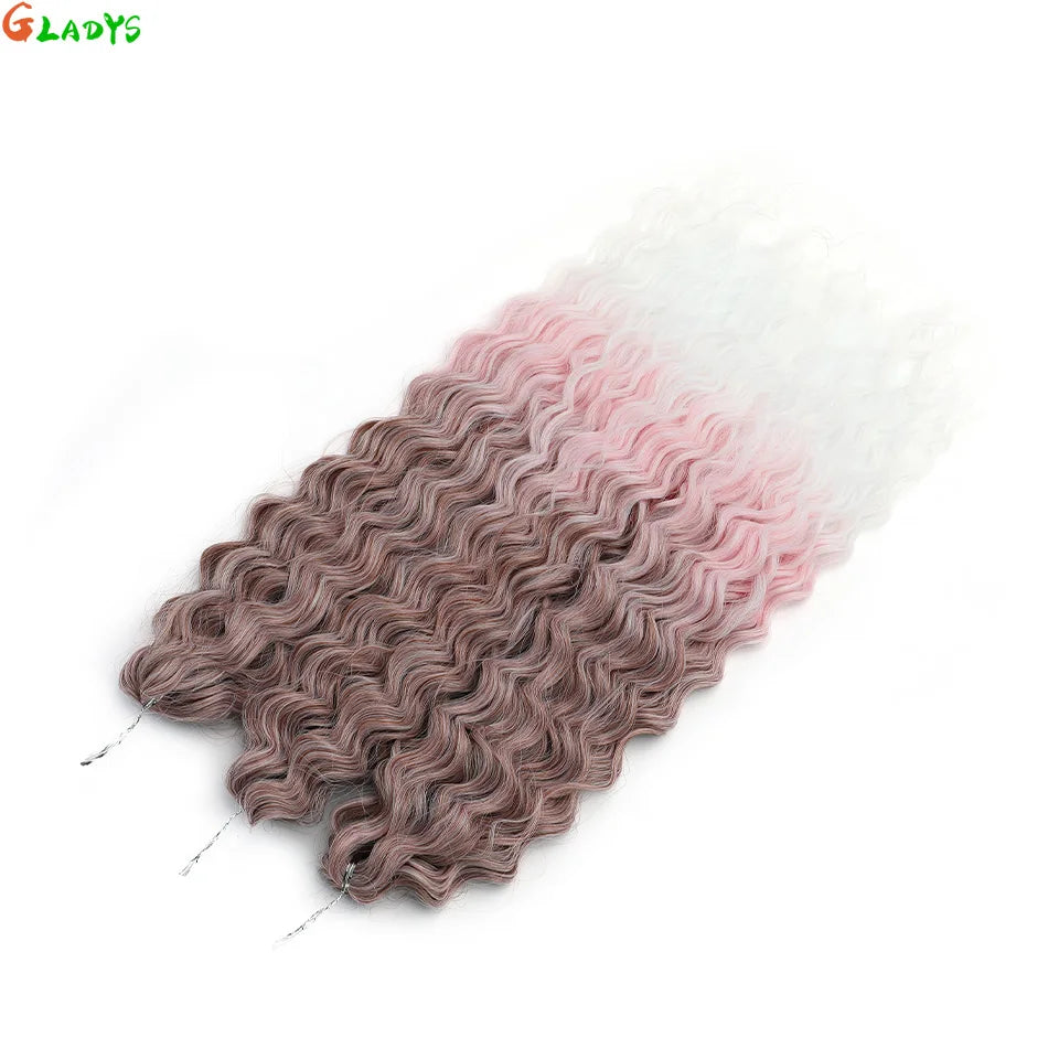 Crochet Braids Synthetic Hair High Temperature — Ombre Brown | KIMLUD