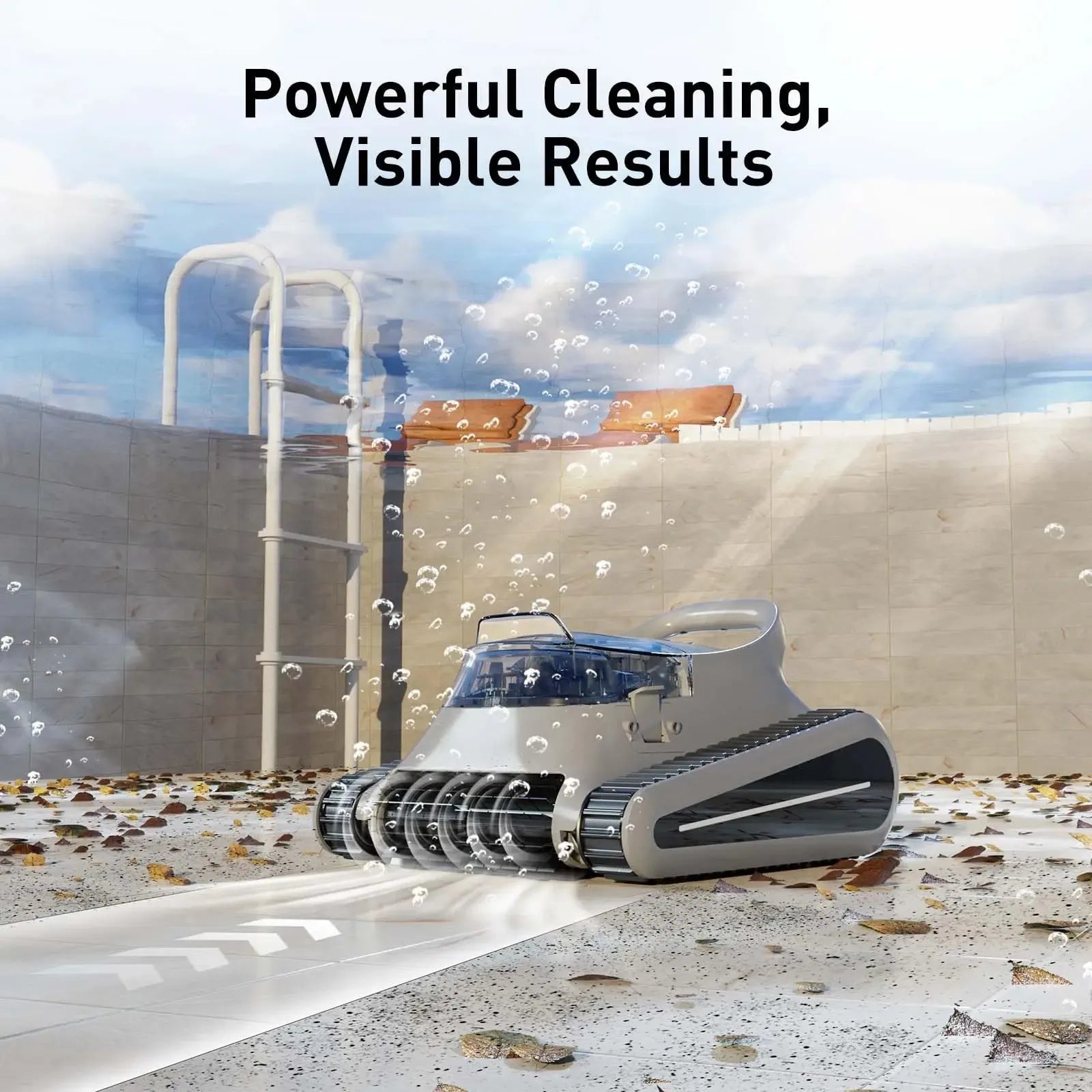 Robotic Crab Pool Vacuum Pro Auto Navigation — Black | KIMLUD