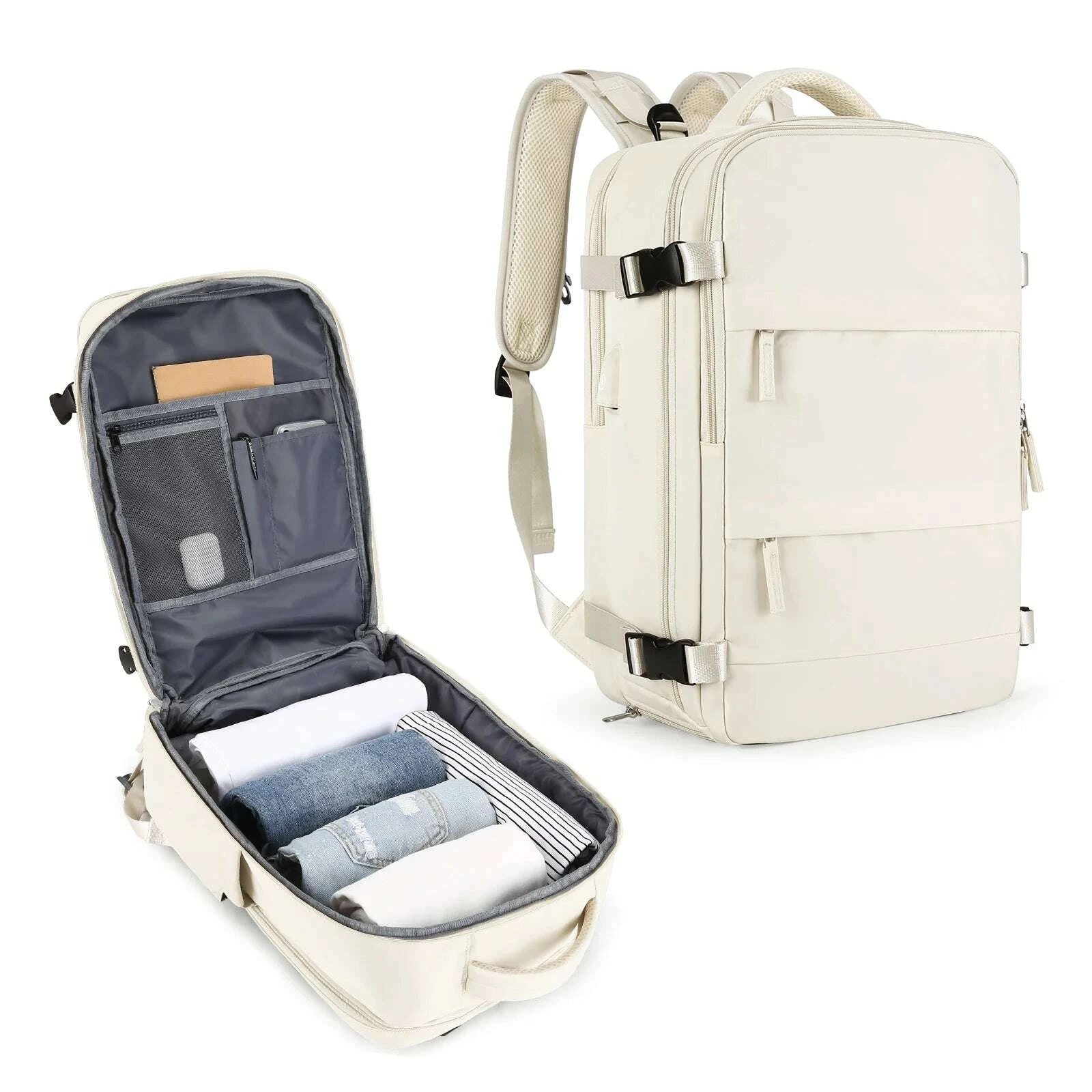 KIMLUD, Large Travel Backpack for Men,Airline Flight Approved Waterproof Laptop Backpack,Anti Theft Carry on Backpack, Hiking Backpack, KIMLUD Womens Clothes