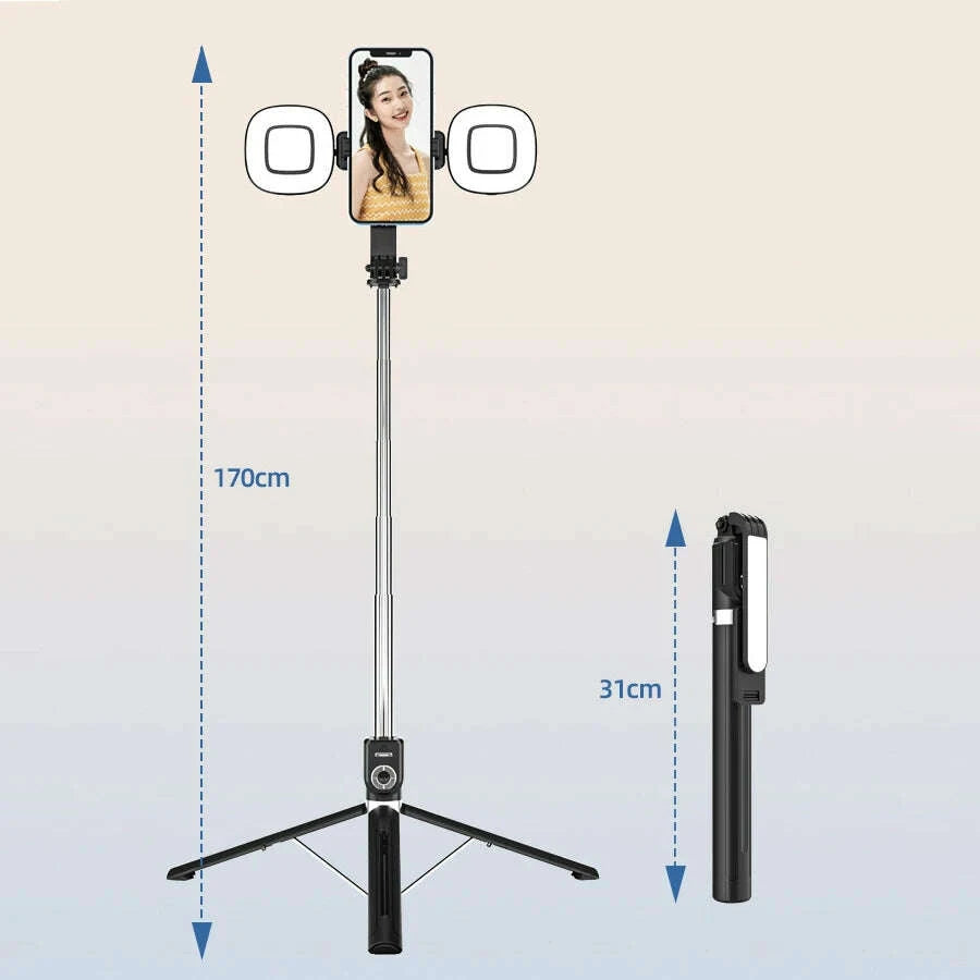 17m-extended-version-bluetooth-selfie-stick-double-fill-light-tripod-with-remote-shutter-for-android-ios-cell-phonekimludkimlud-35567068