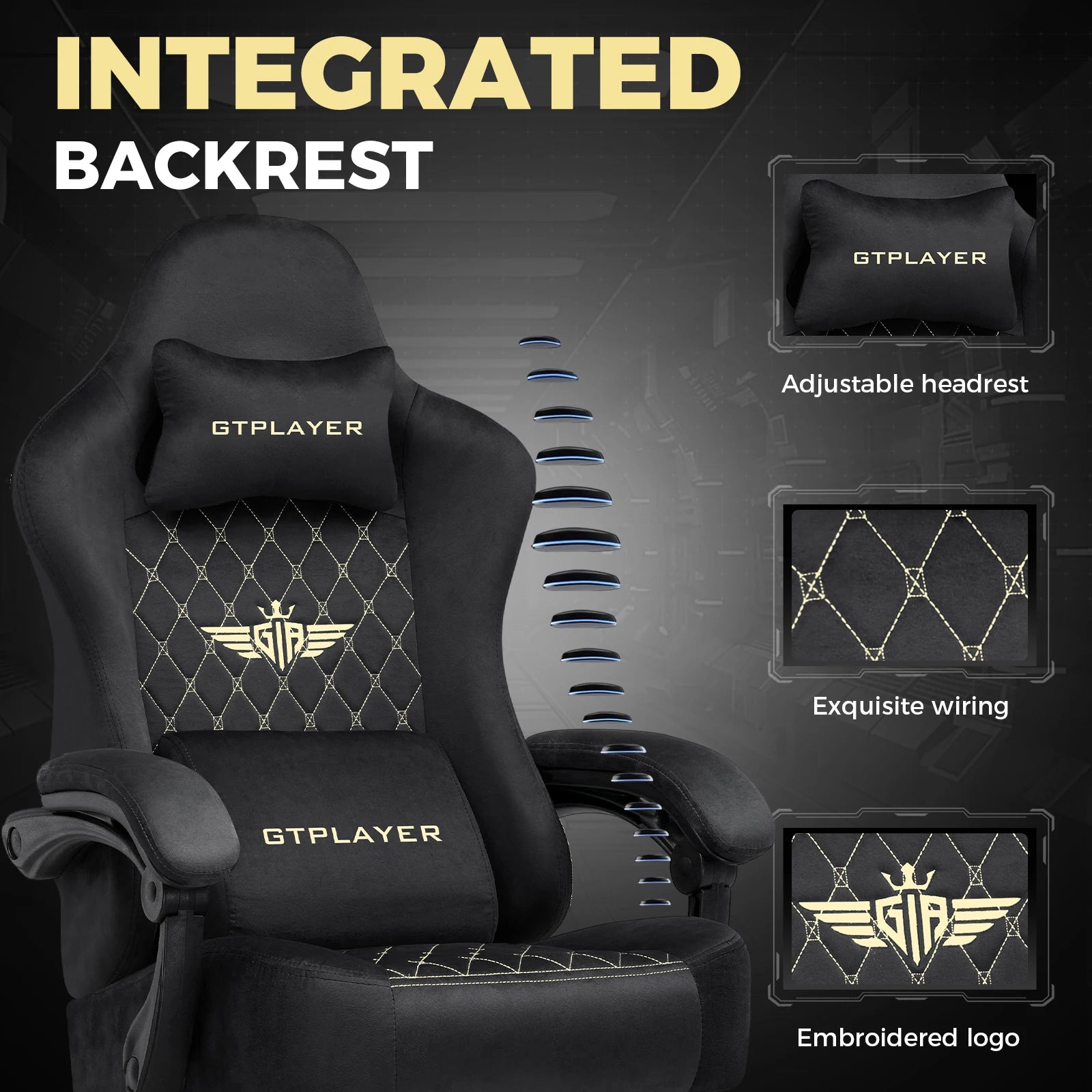 Gaming Chair – Ergonomic – Fabric | KIMLUD