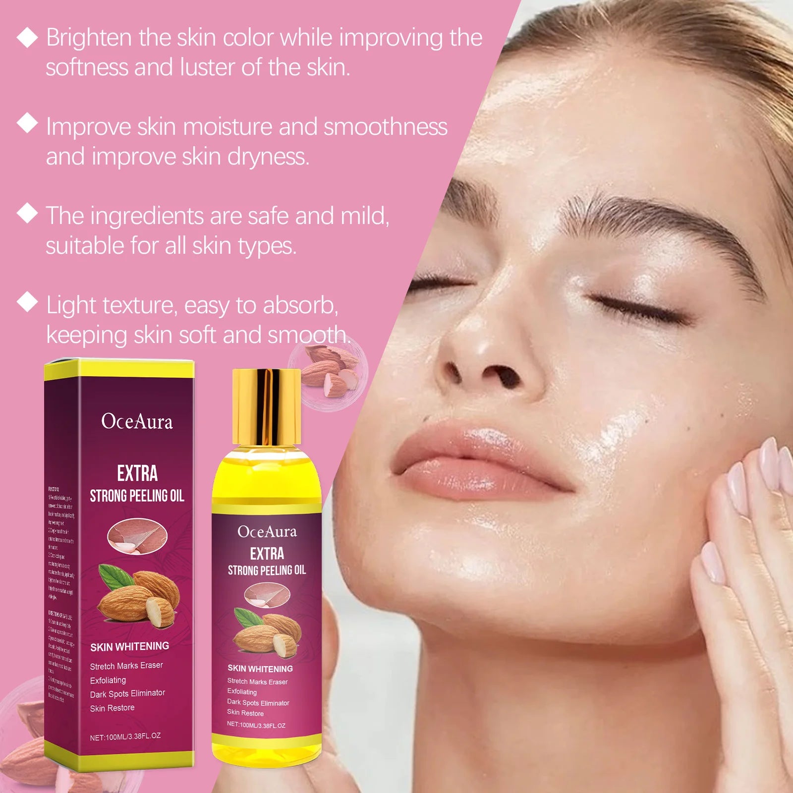Sweet Almond Oil Exfoliating Body Oil Gentle Cleansing — Plum | KIMLUD