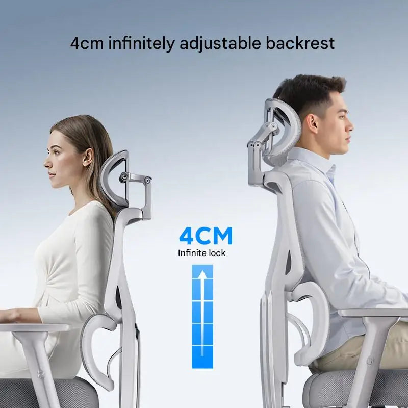 Ergonomic Gaming Chair With Lumbar Support And Breathable Mesh Back — Pale Gray | KIMLUD