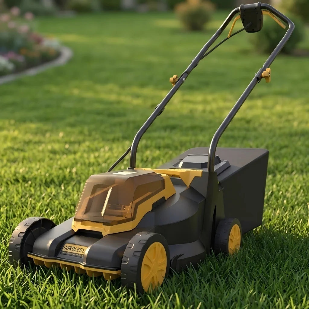 Cordless Lawn Mower – 3-Position Height Adjustment – Foldable | KIMLUD