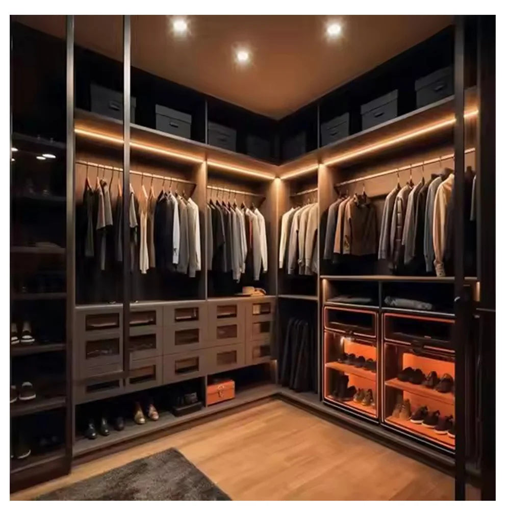 Custom Wooden Capacity Large Cabinet Wardrobe Folding with Storage Organizer Bedroom Furniture for Clothes Storage Cabinet