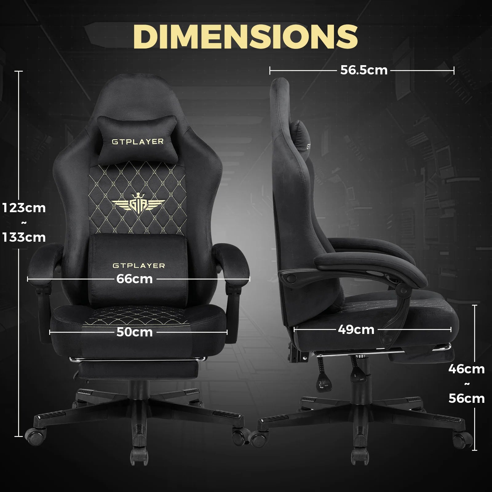 Gaming Chair – Ergonomic – Fabric | KIMLUD