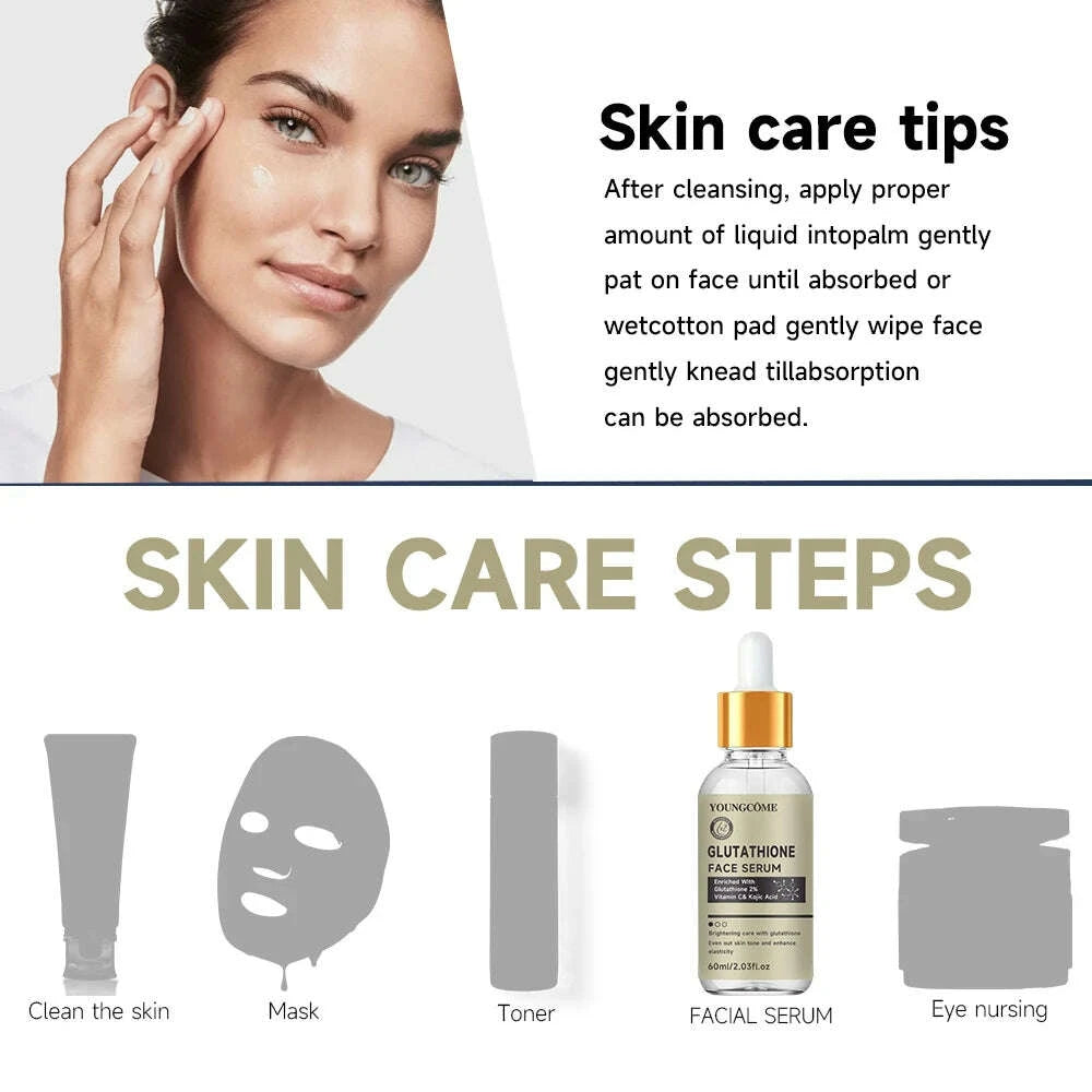 KIMLUD, Glutathione Serum for Face for Brightening Skin,Dark Spot Corrector Sensitive Skin Cell Regenerating Lifting Skincare 40ml/60ml, KIMLUD Womens Clothes