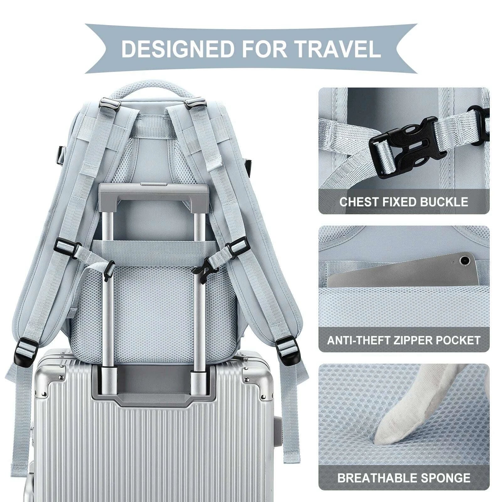 KIMLUD, Backpack 40x20x25 Ryanair, Travel Backpack for Women Men, Personal Item Carry on Backpack, Business Weekender Laptop Backpack, KIMLUD Womens Clothes