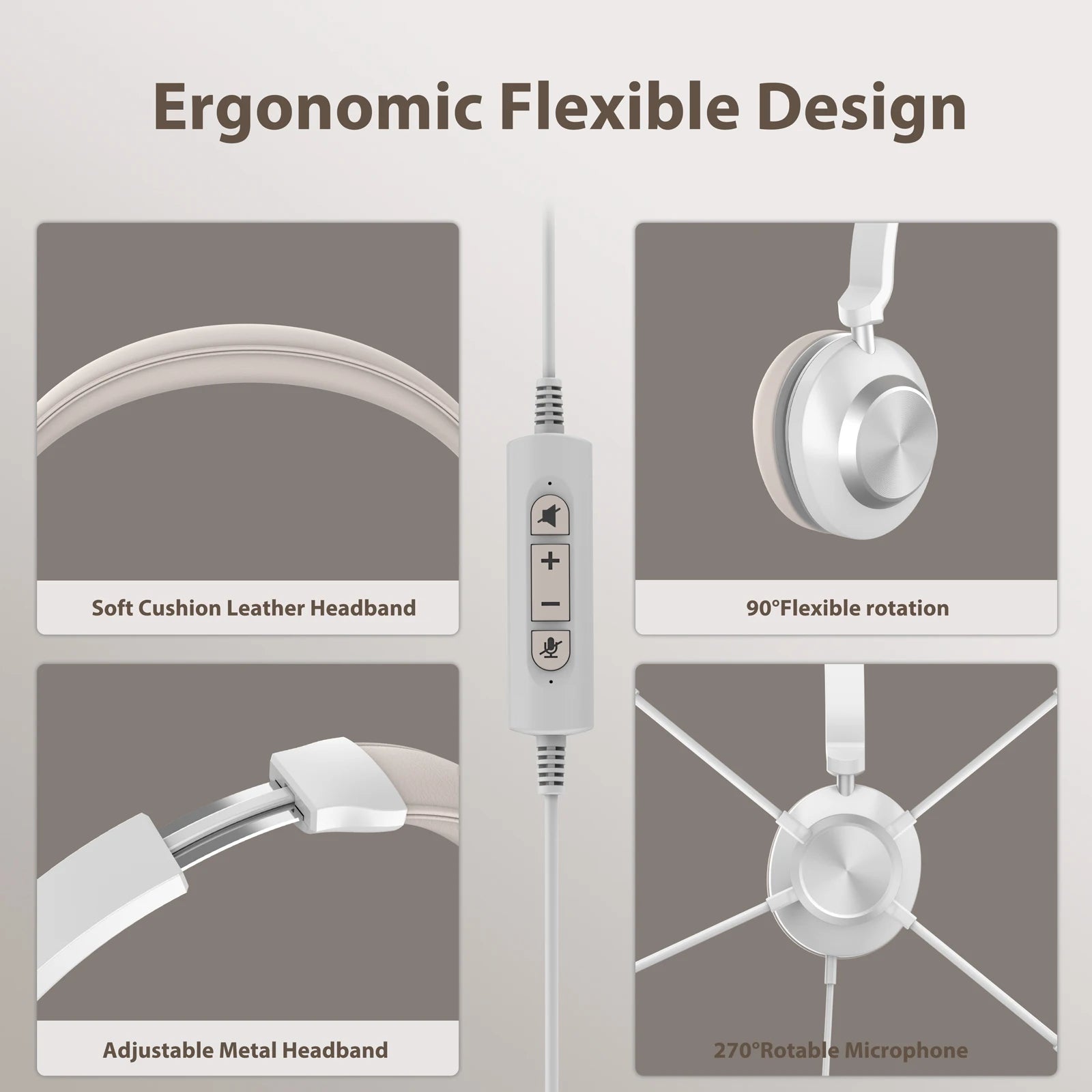 KIMLUD, High Performance Noise-Cancelling Headphone With Microphone And USB-A or USB C adaptor For Office Call Center, KIMLUD Womens Clothes