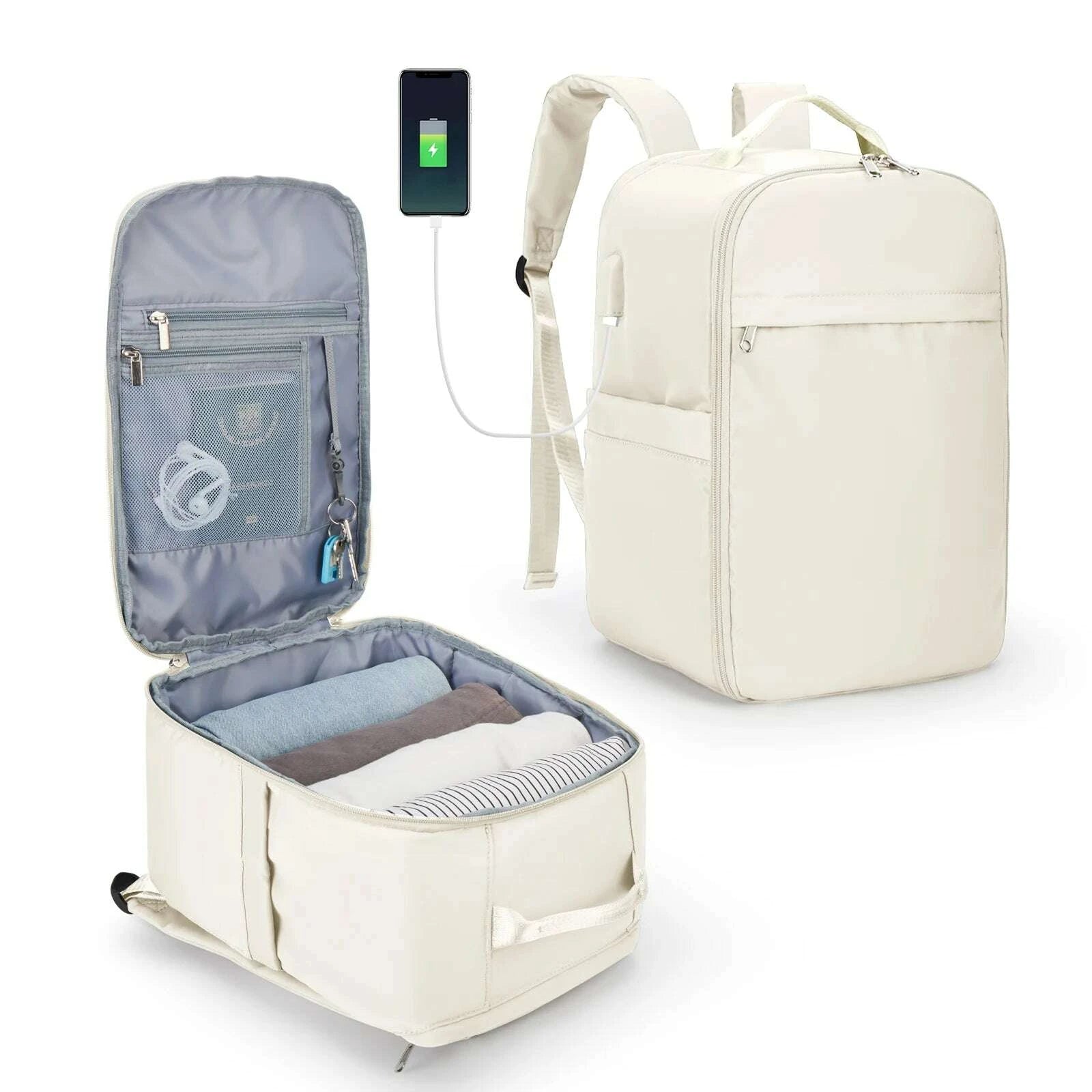 KIMLUD, Ryanair Backpack 40x20x25 Cabin Bag, Hand Luggage Travel Backpack for Easyjet Cabin Bag 45x36x20, Laptop Backpack for Women/Men, KIMLUD Womens Clothes