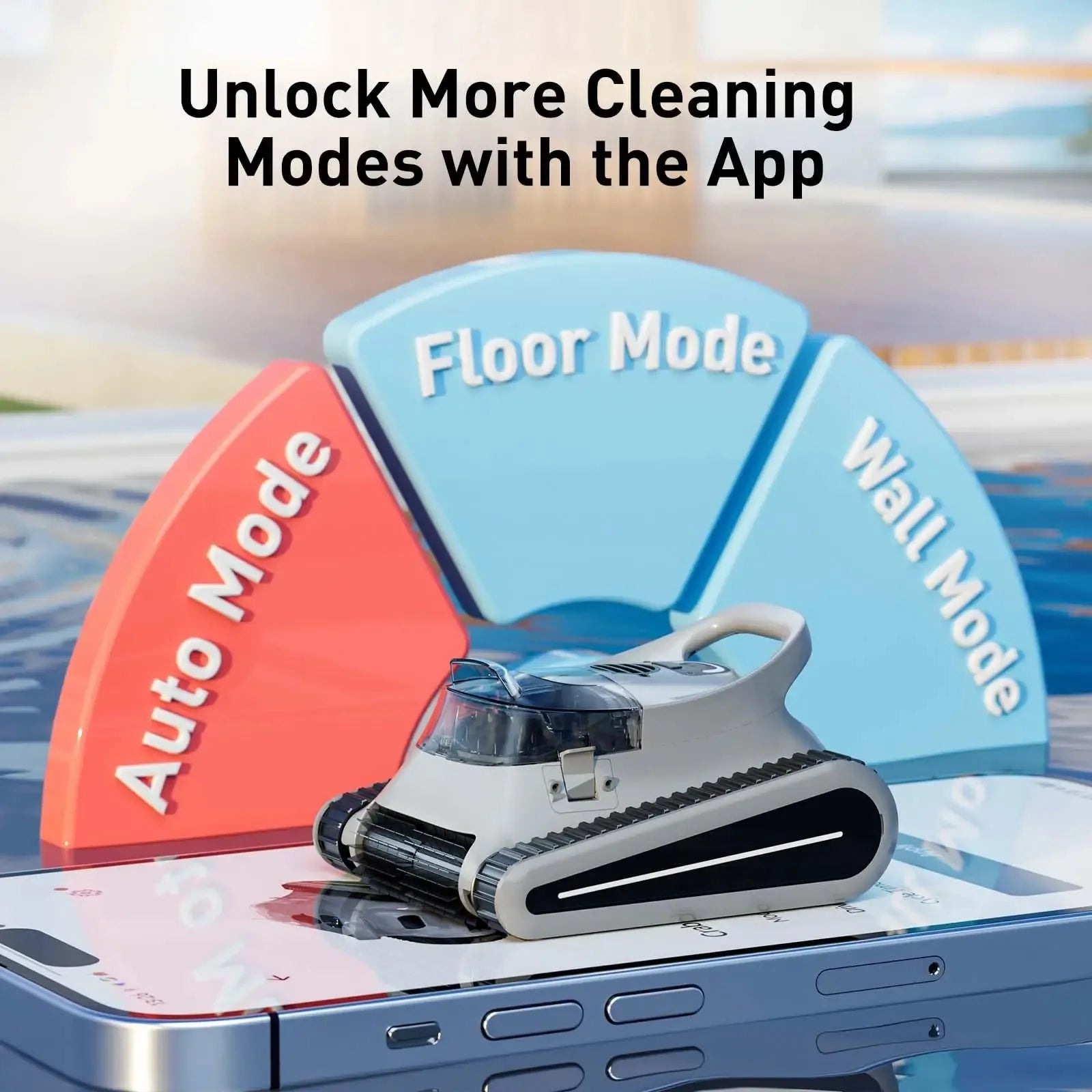 Robotic Crab Pool Vacuum Pro Auto Navigation — Black | KIMLUD