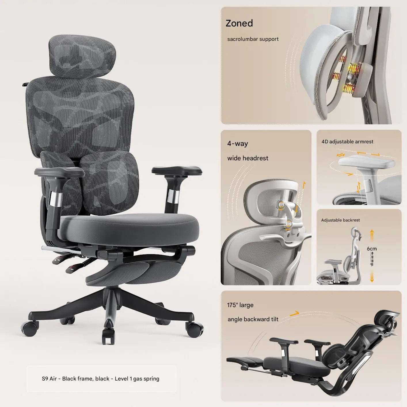 Ergonomic Office Chair High Back Gaming Computer Chair Adjustable Height Rotatable Metal Frame — Black | KIMLUD