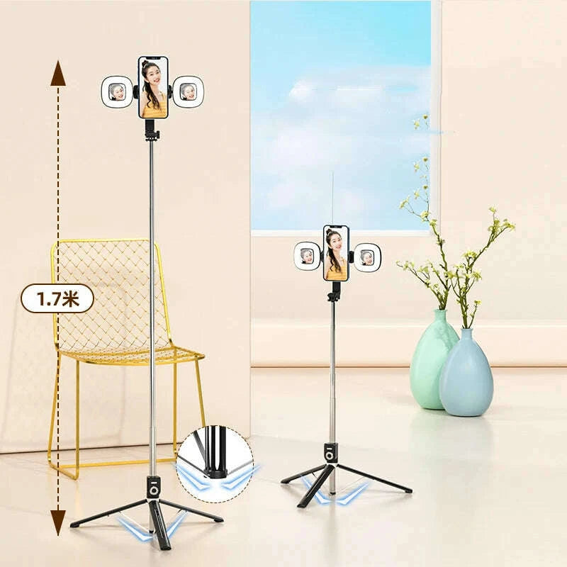 17m-extended-version-bluetooth-selfie-stick-double-fill-light-tripod-with-remote-shutter-for-android-ios-cell-phonekimludkimlud-35567069