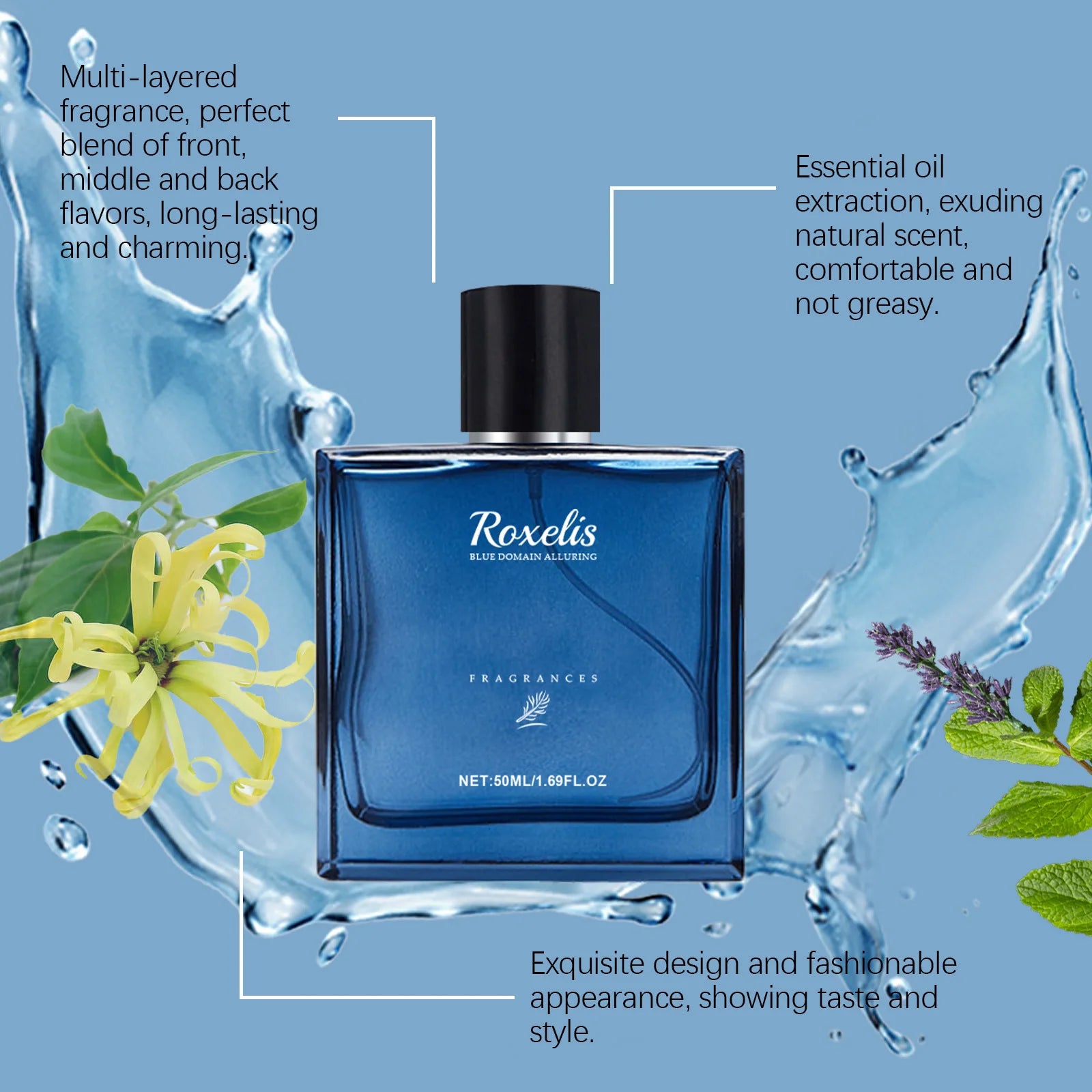 Citrus EDP Cologne Spray For Men Premium — Blue | KIMLUD