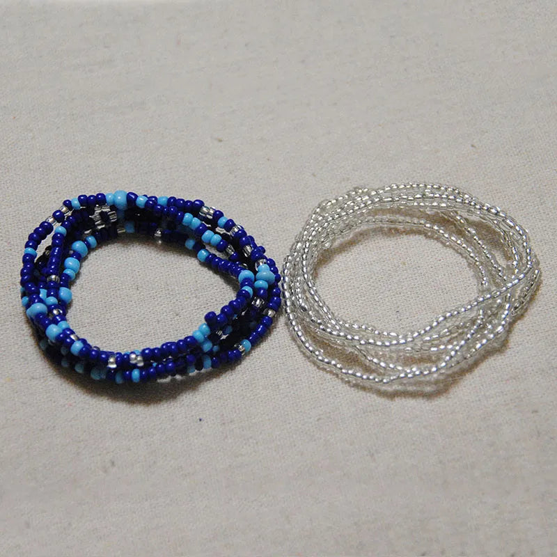 Acrylic Waist Bead Set Two-Piece — Multicolor | KIMLUD