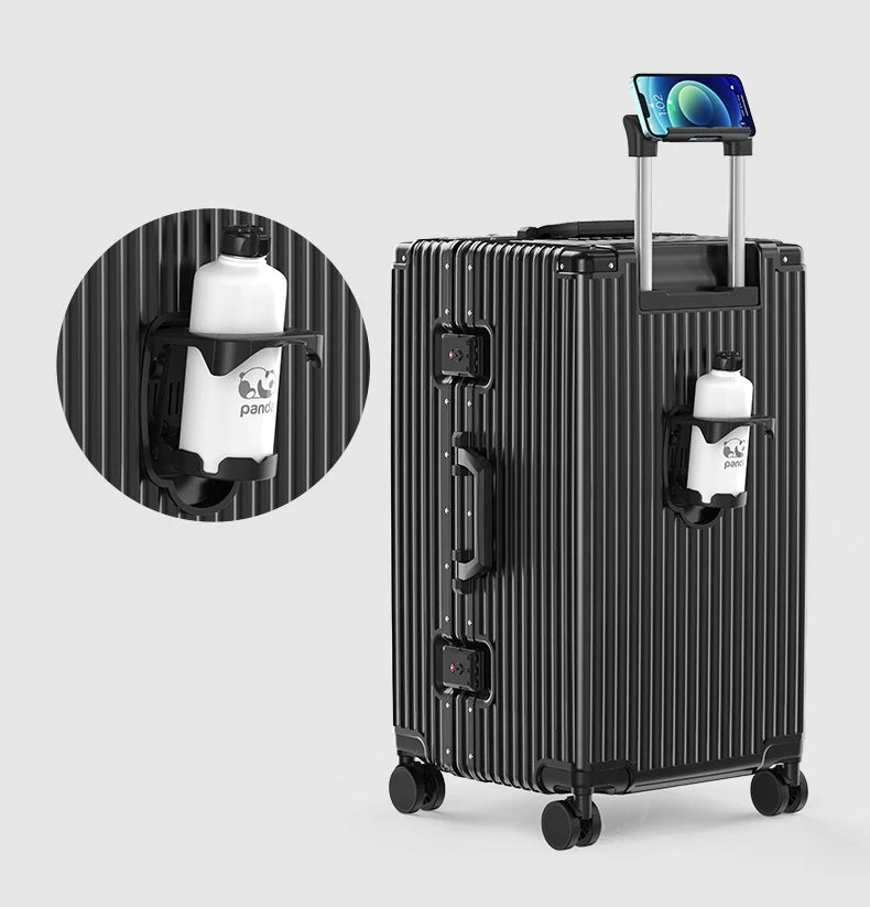 Super Large Carry on Luggage Aluminum Frame Rolling Suitcase PC Hard Sided Luggage With Spinner Wheels for Travel