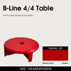 Sculpted High-Gloss ABS Coffee Table With Hidden Storage Compartment — Red | KIMLUD