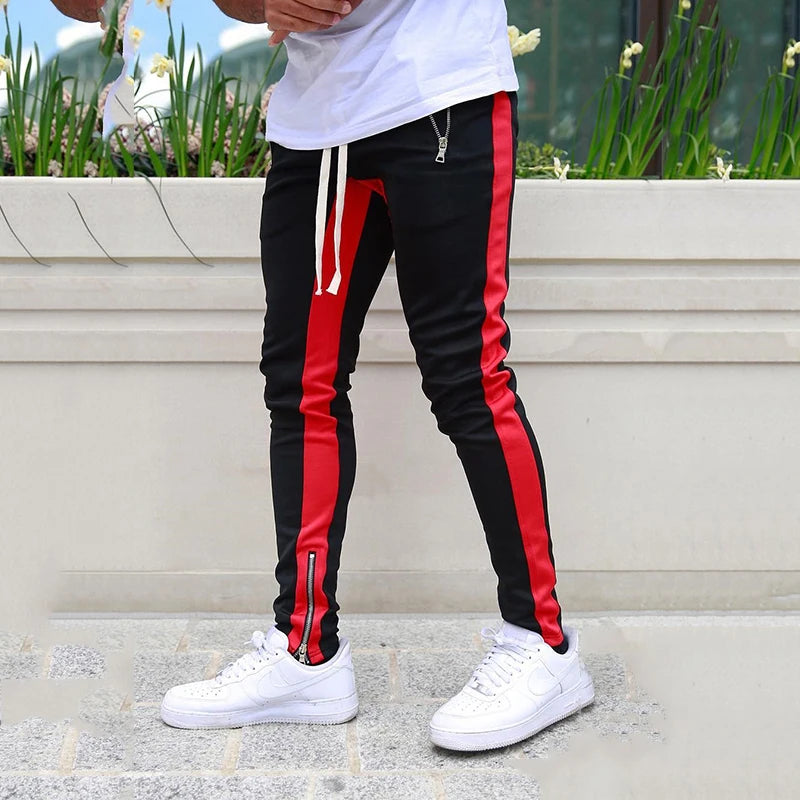 Cotton-Poly Broadcloth Joggers For City Running — Navy | KIMLUD