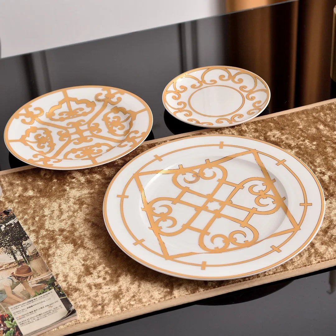 Bone China European Dinnerware Set 58-Piece — White | KIMLUD
