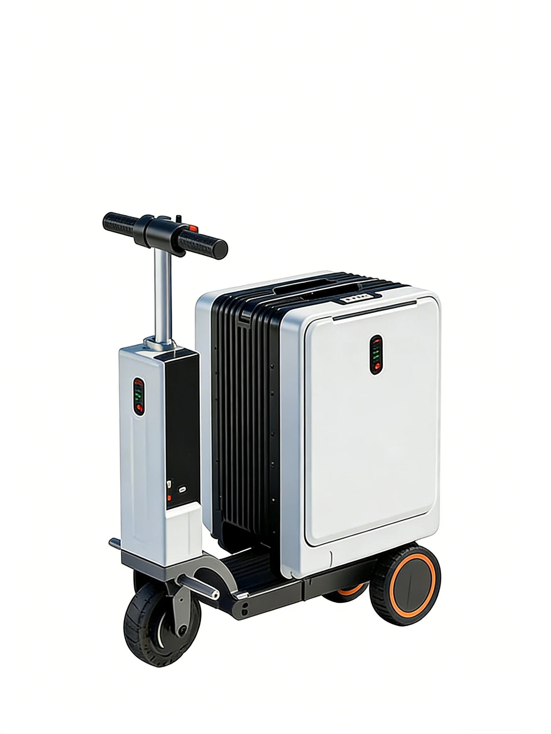 Motorized ABS Exterior Suitcase Telescopic Handle — Bright Orange | KIMLUD
