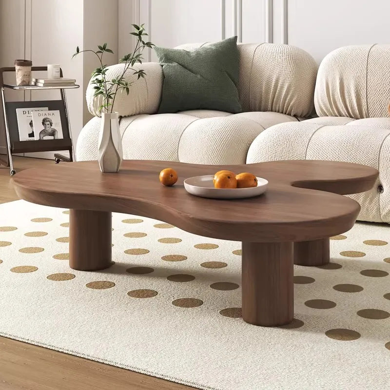 Pine Solid Wood Coffee Table Nordic Retro Multi-Function — Customized Color | KIMLUD