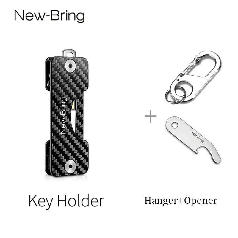 newbring-smart-key-holder-keychain-car-key-wallets-ring-collector-housekeeper-carbon-fiber-g2-diy-edc-pocket-key-organizer-smart-kimlud-kimlud-33911858