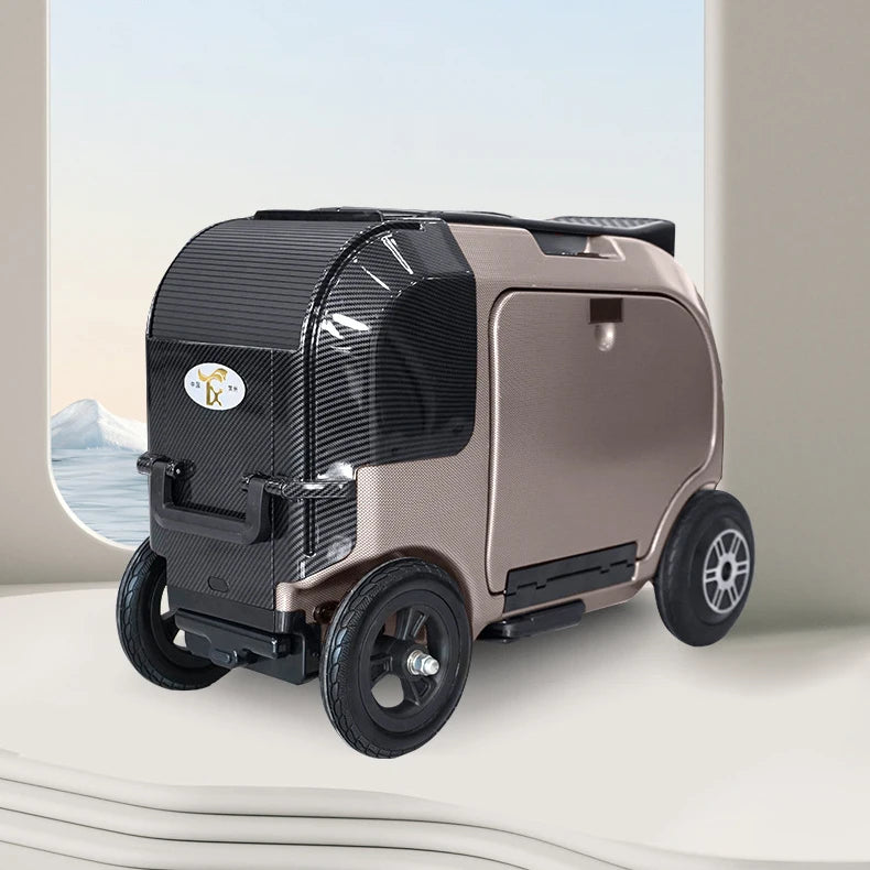 ABS Smart Luggage With Password Lock — Metallic Silver | KIMLUD