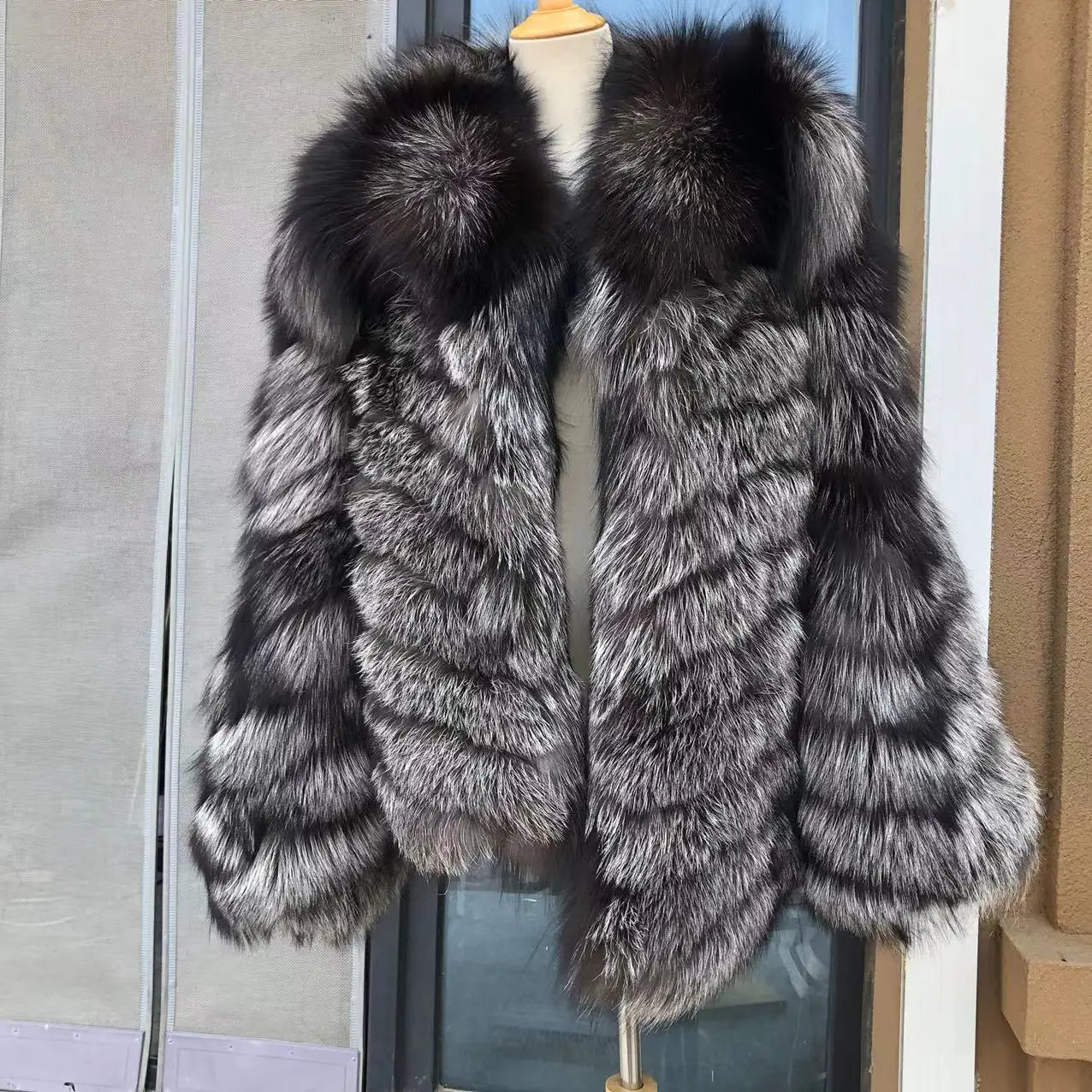 2022 Winter Wear Fashion Women Fur Coat Real Fur Luxury Jacket Natural Finland Fur Plus Size Coat