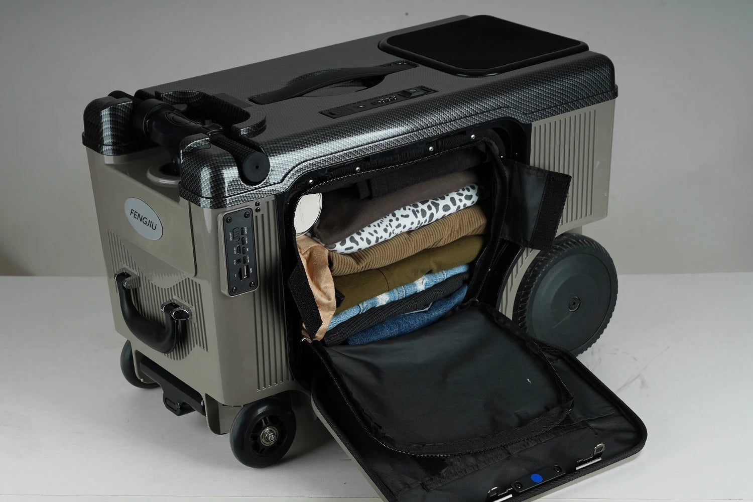 ABS Smart Luggage Trolley GPS-Ready — Green | KIMLUD