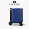 Aluminum Alloy Suitcase Rideable Smart Rolling — Black | KIMLUD