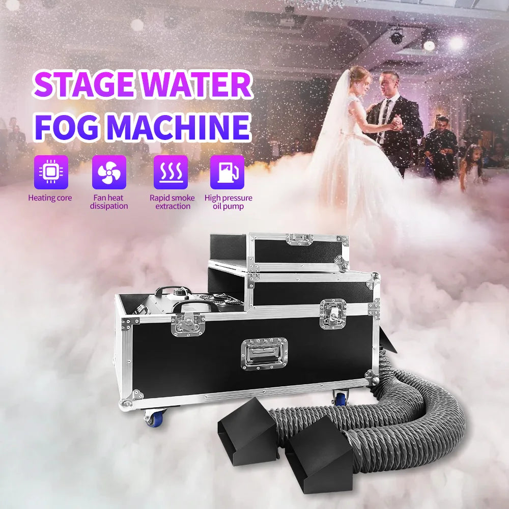 Matte PP Shell Stage Mist Hazer 3000W DMX Remote 15L Water Tank — Black | KIMLUD