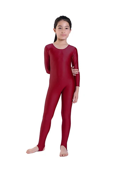 Unitard - Long Sleeve - Nylon Elastane - Children's | KIMLUD