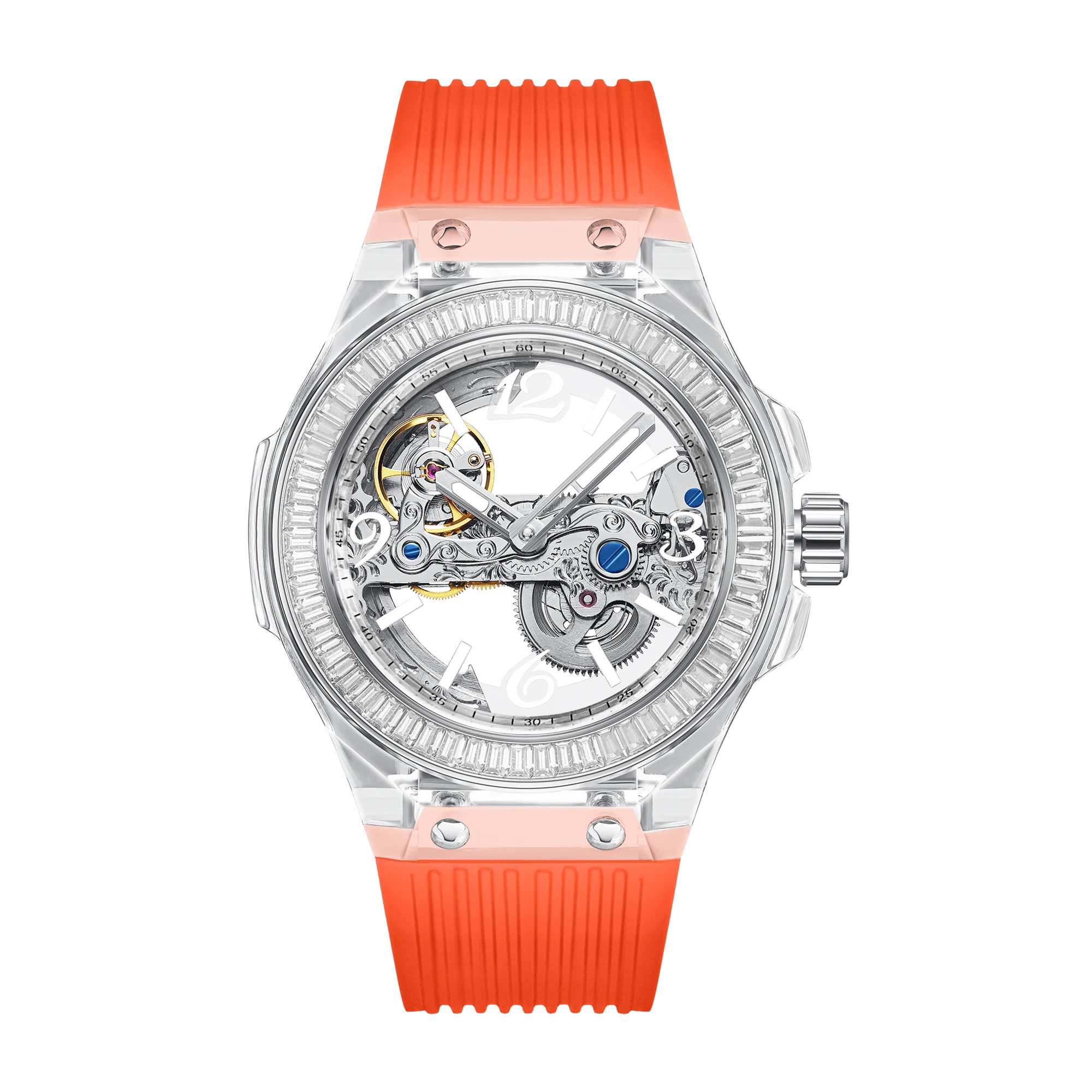 Stainless Steel Hollow Design Watch — Black | KIMLUD