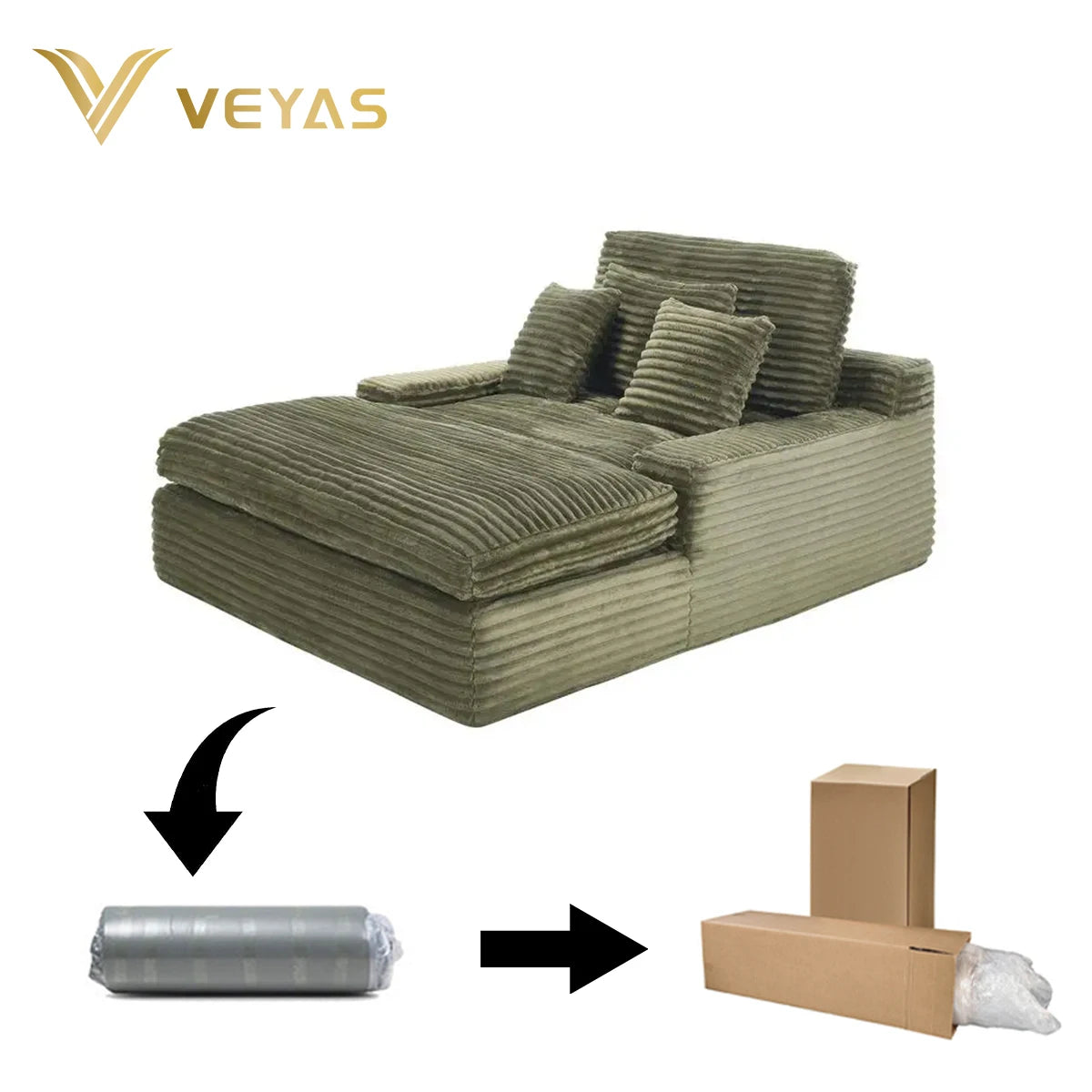 Best Seller Modern Extendable Convertible Upholstered Inflatable Frameless Vacuum Compressed Sleeper Sofa Home Office Furniture