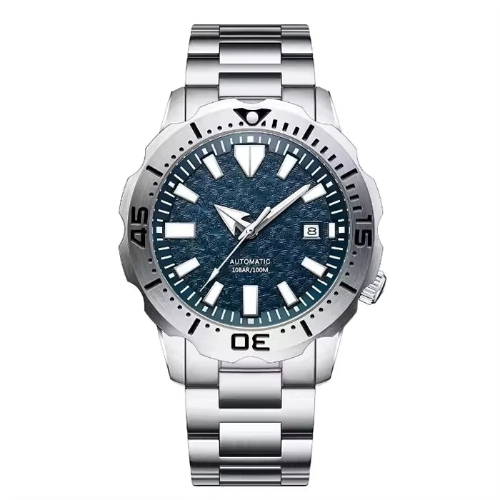 Free Sample Men's Stainless Steel Sport Calendar Water Resistant Business Watch Crystal Custom Welcome