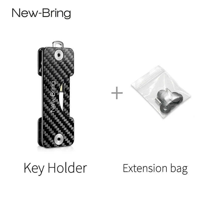 newbring-smart-key-holder-keychain-car-key-wallets-ring-collector-housekeeper-carbon-fiber-g2-diy-edc-pocket-key-organizer-smart-kimlud-kimlud-33911851