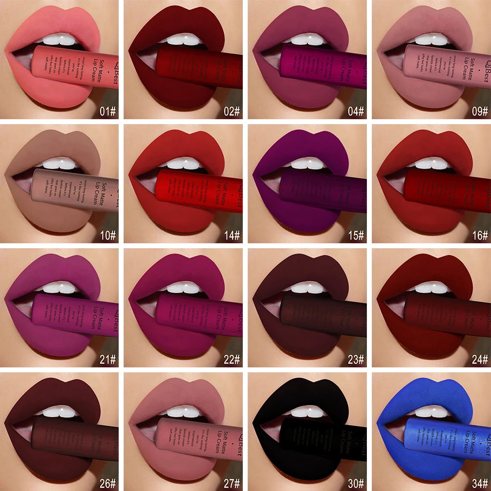 Velvet Matte Lip Gloss Waterproof — Nude Red | KIMLUD