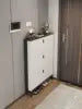 Ultra-Thin MDF Entryway Shoe Cabinet Large Capacity — Cool Gray | KIMLUD