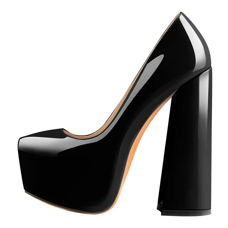 Pumps – Platform Square Toe – Pointed Toe Slip-On – Women | KIMLUD