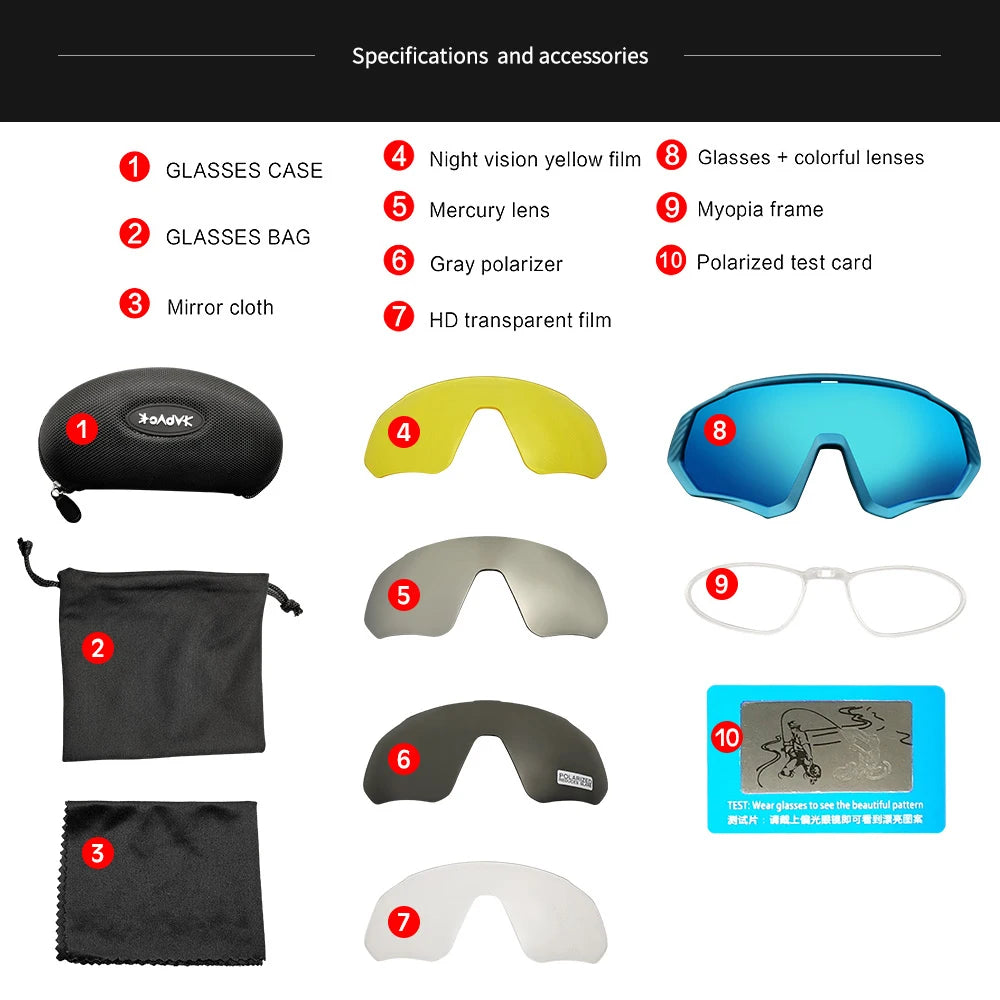 Sport Polarized Cycling Sunglasses — Blue | KIMLUD