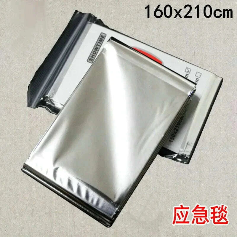 KIMLUD, Waterproof First Aid Thermal Mylar Survival Silver Foil Rescue Emergency Blanket for Outdoor, KIMLUD Womens Clothes