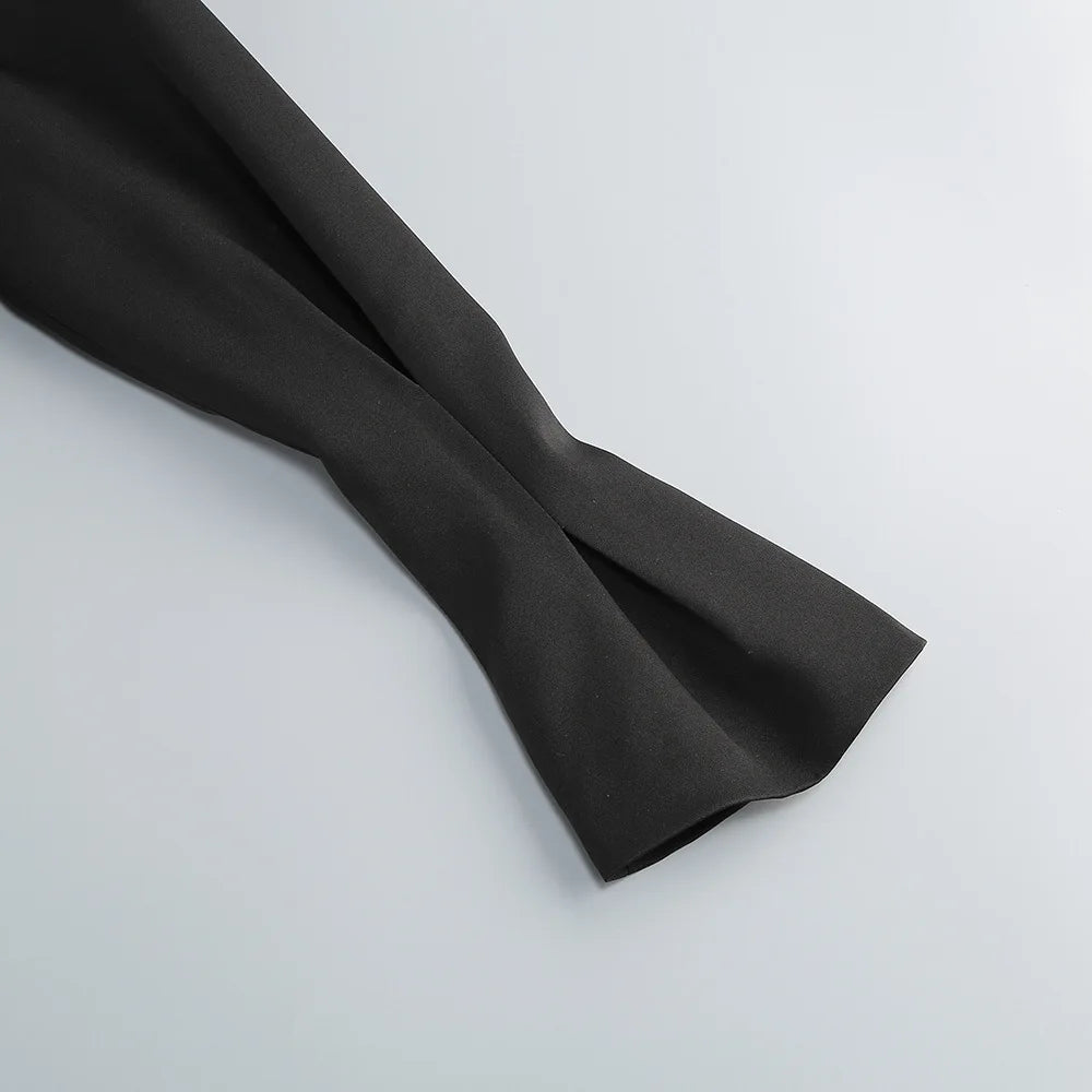 Stylish Ladies Pant Suits Double Breasted Blazer Jackets Loose See Through Hot Diamond Fishnet Shiny Trousers Pant Set