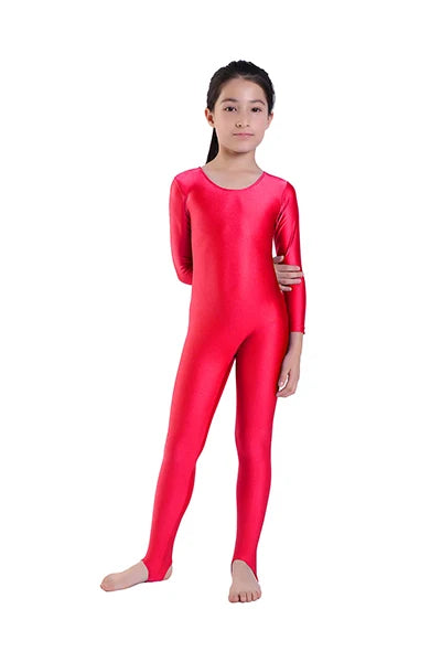 Unitard - Long Sleeve - Nylon Elastane - Children's | KIMLUD