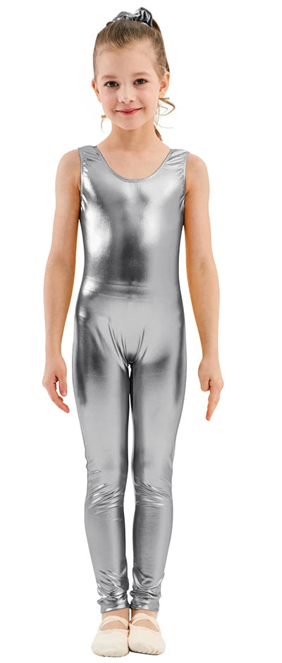 Kids Unitard – Shiny Metallic – Nylon Elastane | KIMLUD