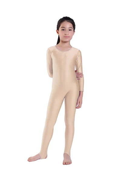 Unitard - Long Sleeve - Nylon Elastane - Children's | KIMLUD