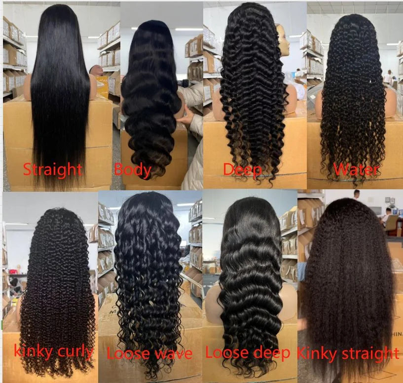 Human Hair Lace Front Wig 13x4 Deep Wave Glueless — Natural Color | KIMLUD