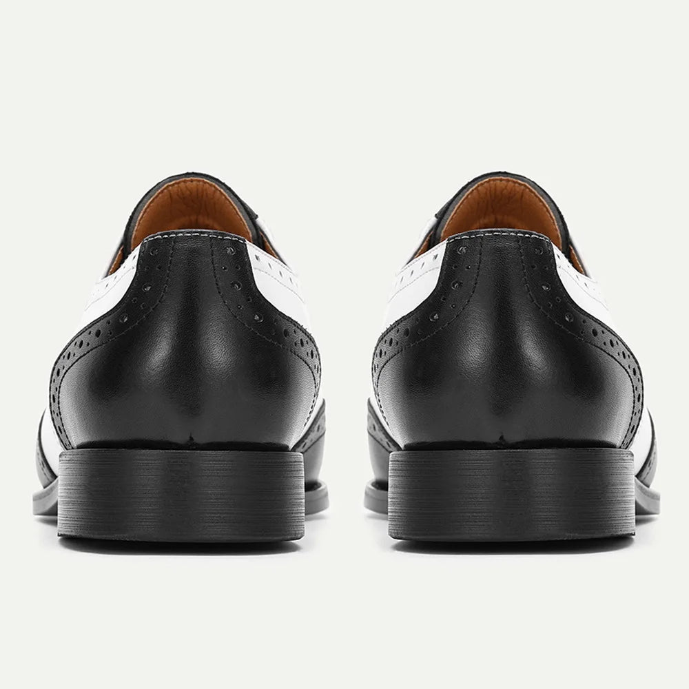 New Men's Brogue Business Casual Leather Shoes Pointed Toe Formal Shoes